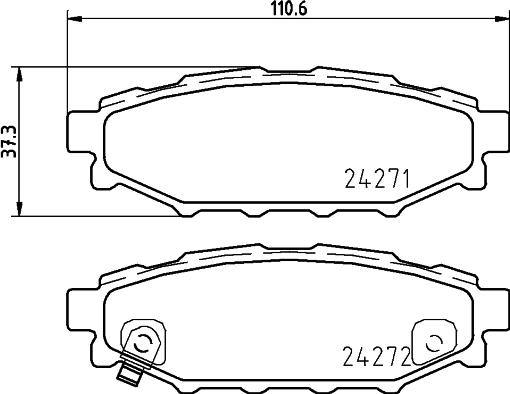 Subaru 26696CC000 - Brake Pad Set, disc brake onlydrive.pro