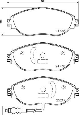 Valeo 302416 - Тормозные колодки, дисковые, комплект onlydrive.pro