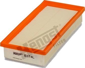 Hengst Filter E674L - Air Filter, engine onlydrive.pro