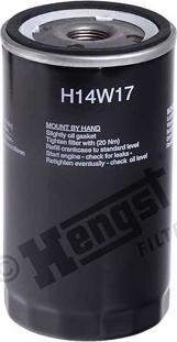 Hengst Filter H14W17 - Oil Filter onlydrive.pro