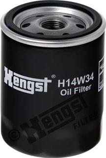 Hengst Filter H14W34 - Oil Filter onlydrive.pro