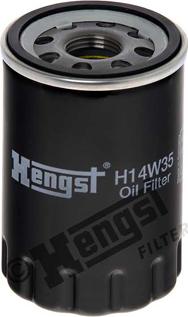 Hengst Filter H14W35 - Oil Filter onlydrive.pro