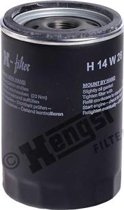 Hengst Filter H14W26 - Масляный фильтр onlydrive.pro