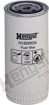 Hengst Filter H18WK04 - Топливный фильтр onlydrive.pro