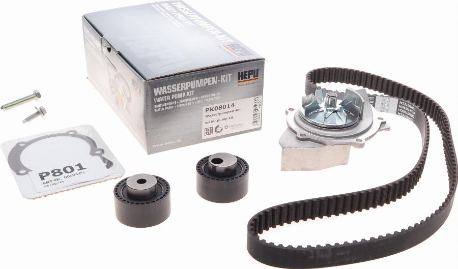 Hepu PK08014 - Veepump + hammasrihmakomplekt onlydrive.pro