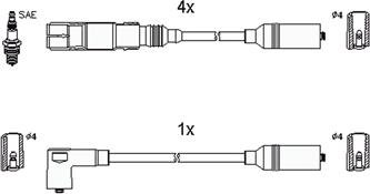 HITACHI 134267 - Комплект проводов зажигания onlydrive.pro