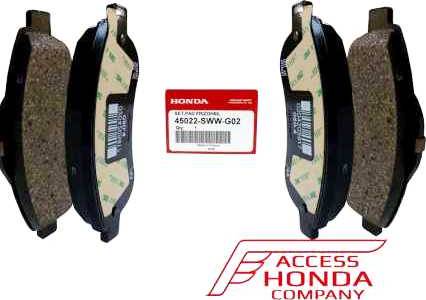 Honda 45022SWWG02 - Brake Pad Set, disc brake onlydrive.pro