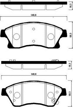 Opel 095530019 - Bremžu uzliku kompl., Disku bremzes onlydrive.pro