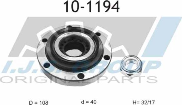 IJS GROUP 10-1194 - Bearing Kit, wheel hub onlydrive.pro