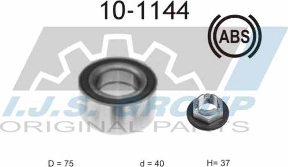 IJS GROUP 10-1144 - Комплект подшипника, ступицы колеса onlydrive.pro