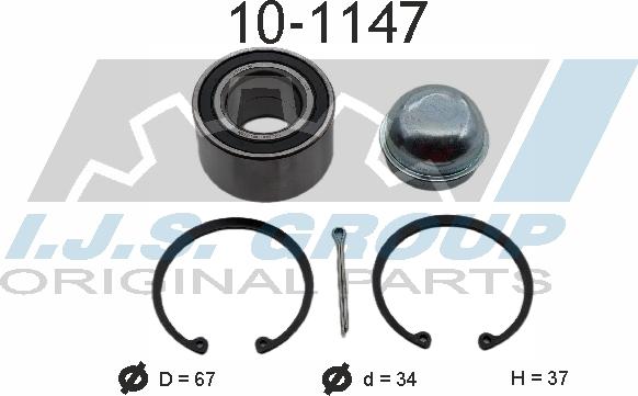 IJS GROUP 10-1147 - Bearing Kit, wheel hub onlydrive.pro