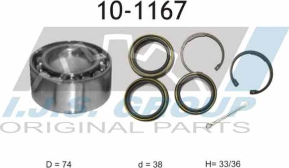 IJS GROUP 10-1167 - Bearing Kit, wheel hub onlydrive.pro