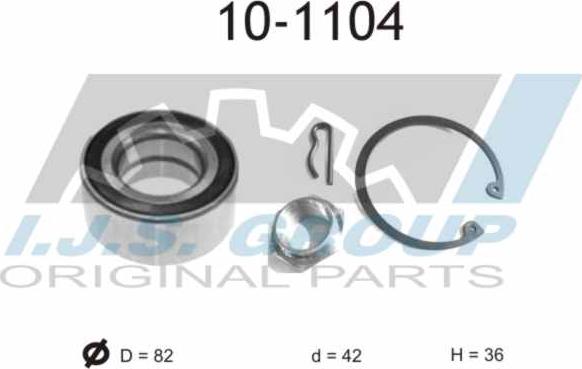 IJS GROUP 10-1104 - Bearing Kit, wheel hub onlydrive.pro