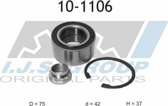 IJS GROUP 10-1106 - Bearing Kit, wheel hub onlydrive.pro