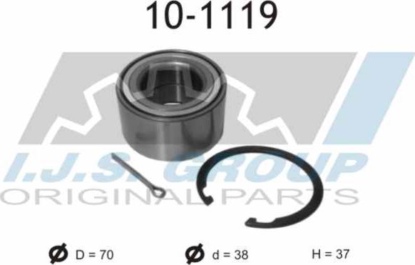 IJS GROUP 10-1119 - Bearing Kit, wheel hub onlydrive.pro