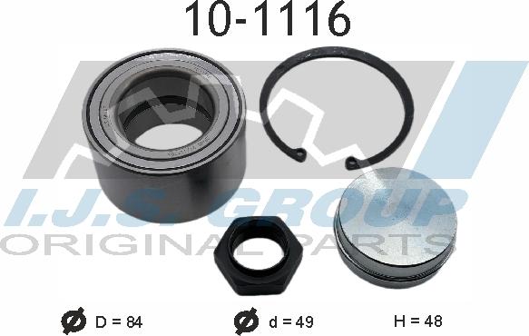 IJS GROUP 10-1116 - Bearing Kit, wheel hub onlydrive.pro