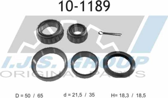 IJS GROUP 10-1189 - Bearing Kit, wheel hub onlydrive.pro