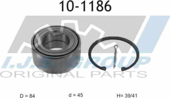 IJS GROUP 10-1186 - Bearing Kit, wheel hub onlydrive.pro