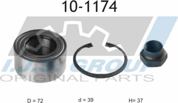 IJS GROUP 10-1174 - Bearing Kit, wheel hub onlydrive.pro