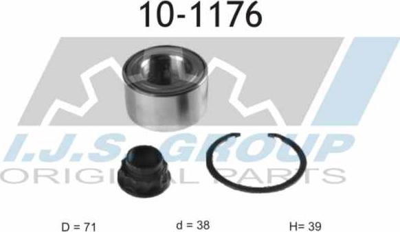 IJS GROUP 10-1176 - Bearing Kit, wheel hub onlydrive.pro