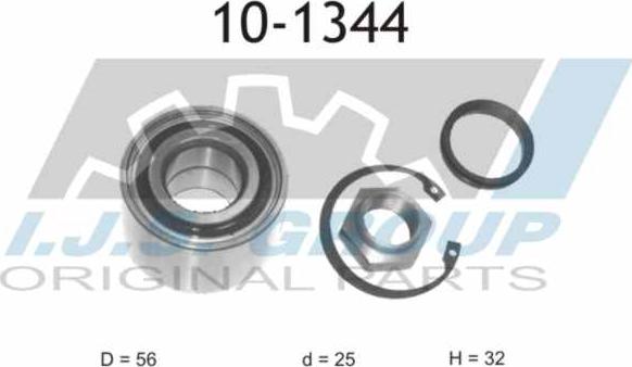 IJS GROUP 10-1344 - Bearing Kit, wheel hub onlydrive.pro