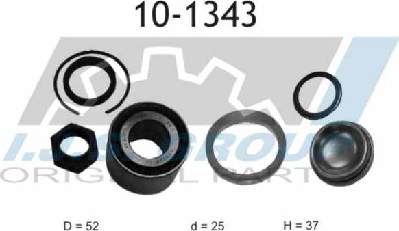 IJS GROUP 10-1343 - Комплект подшипника, ступицы колеса onlydrive.pro