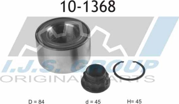 IJS GROUP 10-1368 - Bearing Kit, wheel hub onlydrive.pro