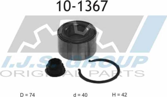 IJS GROUP 10-1367 - Bearing Kit, wheel hub onlydrive.pro