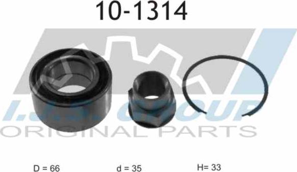 IJS GROUP 10-1314 - Bearing Kit, wheel hub onlydrive.pro