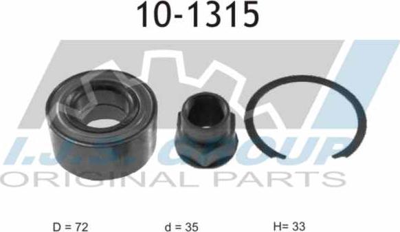 IJS GROUP 10-1315 - Bearing Kit, wheel hub onlydrive.pro