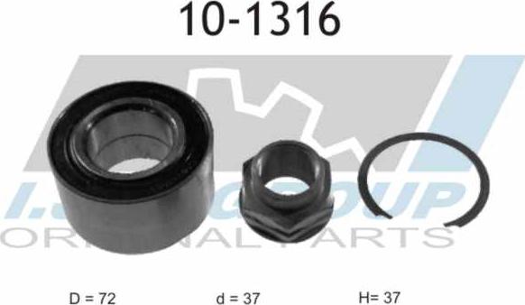 IJS GROUP 10-1316 - Bearing Kit, wheel hub onlydrive.pro