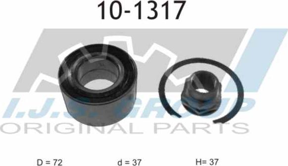 IJS GROUP 10-1317 - Bearing Kit, wheel hub onlydrive.pro