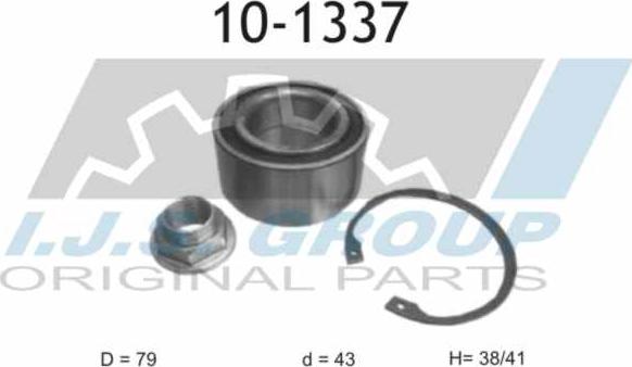 IJS GROUP 10-1337 - Bearing Kit, wheel hub onlydrive.pro