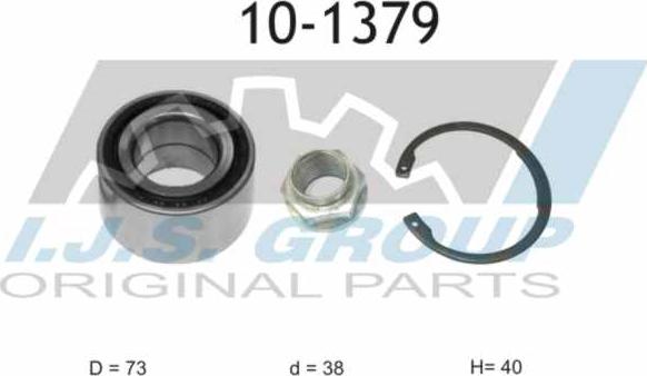 IJS GROUP 10-1379 - Bearing Kit, wheel hub onlydrive.pro