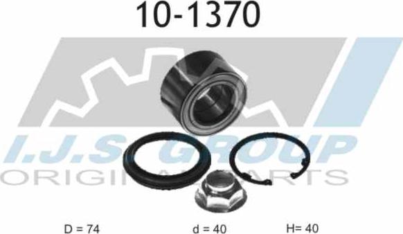 IJS GROUP 10-1370 - Bearing Kit, wheel hub onlydrive.pro