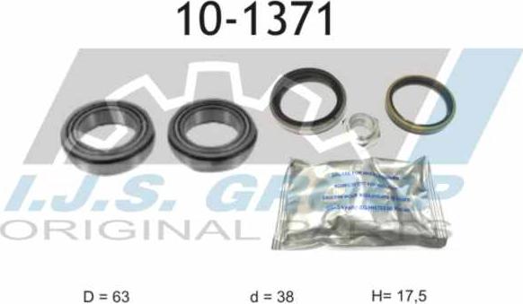 IJS GROUP 10-1371 - Bearing Kit, wheel hub onlydrive.pro