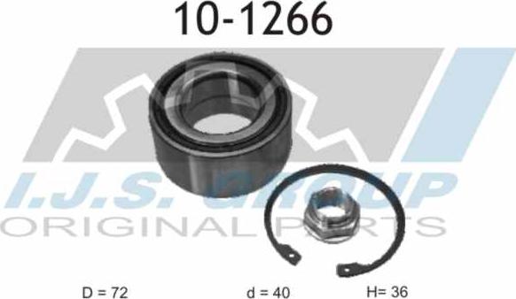 IJS GROUP 10-1266 - Bearing Kit, wheel hub onlydrive.pro