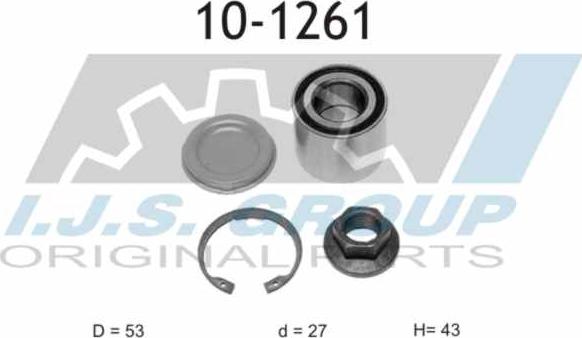 IJS GROUP 10-1261 - Bearing Kit, wheel hub onlydrive.pro