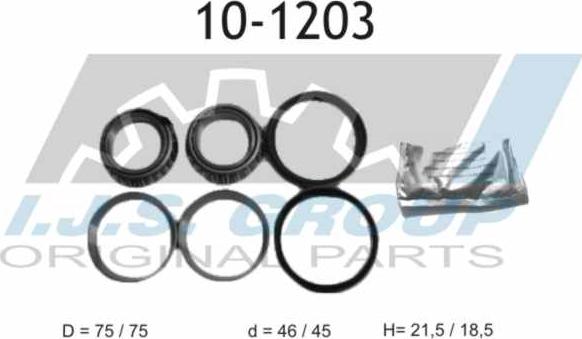 IJS GROUP 10-1203 - Bearing Kit, wheel hub onlydrive.pro