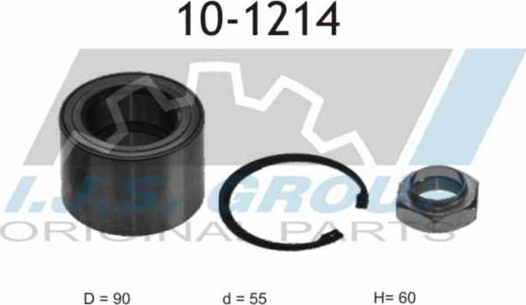 IJS GROUP 10-1214 - Bearing Kit, wheel hub onlydrive.pro