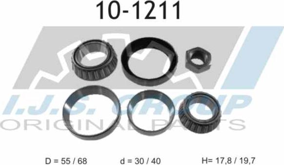 IJS GROUP 10-1211 - Riteņa rumbas gultņa komplekts onlydrive.pro