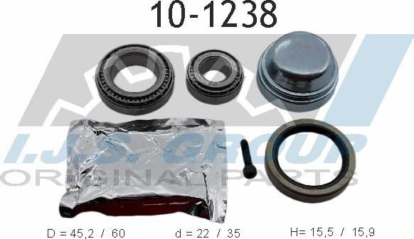 IJS GROUP 10-1238 - Bearing Kit, wheel hub onlydrive.pro