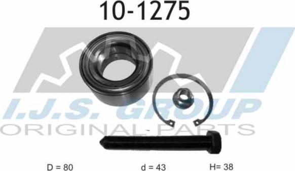 IJS GROUP 10-1275 - Bearing Kit, wheel hub onlydrive.pro