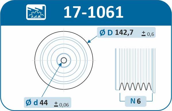 IJS GROUP 17-1061 - Piedziņas skriemelis, Kloķvārpsta onlydrive.pro