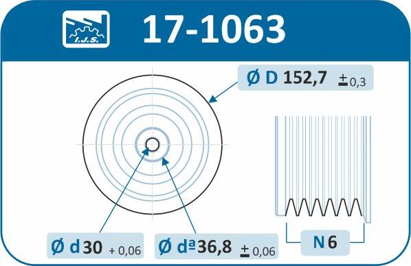 IJS GROUP 17-1063 - Belt Pulley, crankshaft onlydrive.pro