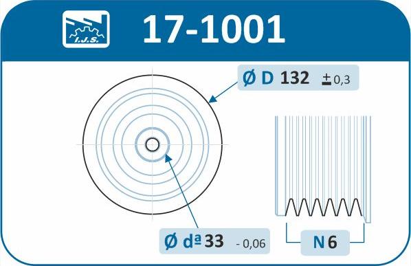 IJS GROUP 17-1001 - Piedziņas skriemelis, Kloķvārpsta onlydrive.pro