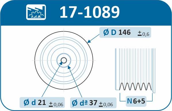 IJS GROUP 17-1089 - Piedziņas skriemelis, Kloķvārpsta onlydrive.pro