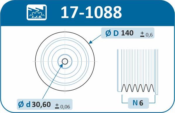 IJS GROUP 17-1088 - Belt Pulley, crankshaft onlydrive.pro