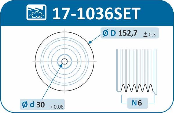 IJS GROUP 17-1036SET - Шкив коленчатого вала onlydrive.pro