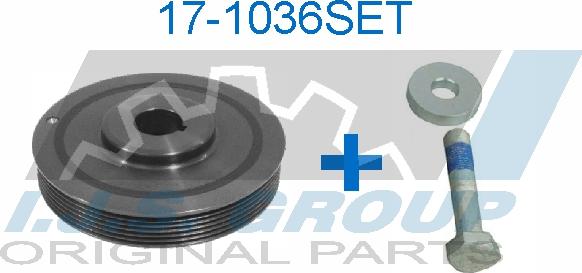 IJS GROUP 17-1036SET - Belt Pulley, crankshaft onlydrive.pro